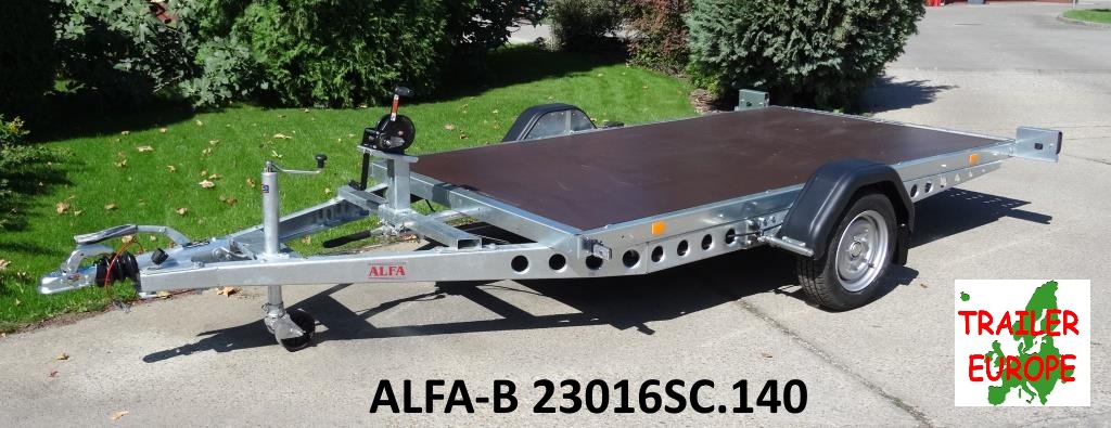 ALFA-B 23016MP.140 SC csörlővel vezérelt,süllyeszthető fékes utánfutó