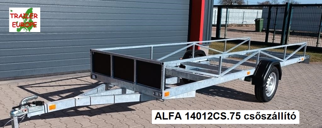 ALFA 14012CS.75 csőszállító utánfutó
