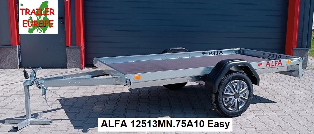 ALFA 12013mn-75-a-10 Brakeless motorcycle transport trailer