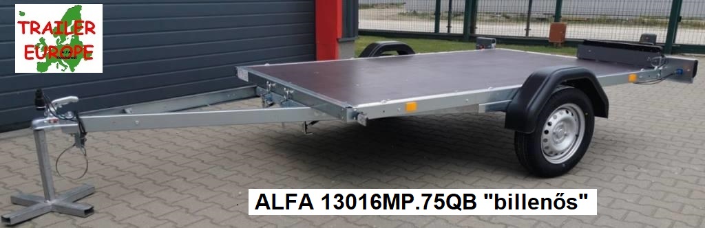 ALFA platós fék nélküli utánfutók billenős funkcióval